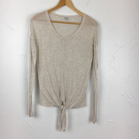 Madewell Modern Tie Front Sweater XS - Picture 2 of 6